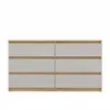 A front view of a dresser with six drawers against a white background. Náhľad obrázku produktu