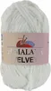 A ball of white yarn with a label. Podgląd zdjęcia produktu