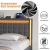 Letto imbottito INONEFT 90x200 cm con LED e USB, letto box Anteprima dell’immagine prodotto 10