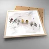 Gerahmtes Poster - Rahmen in heller Eiche - Vögel Produktbild-Vorschau 3