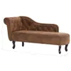 Chaise longue marrone in pelle scamosciata Anteprima dell’immagine prodotto 8