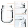A collage of close-up shots of a glass jar, highlighting its texture and details. Voir les images du produit