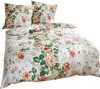 Traumschlaf Feinflanell Bettwäsche Blumen grün 200x220 cm + Produktbild-Vorschau 2