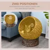 PawHut Rattan Katzenkorb Katzenhütte Katzenhöhle mit Kissen Produktbild-Vorschau 6