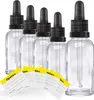 5 flacons pipettes de 30 ml, verre transparent, pipette en Voir les images du produit 1