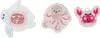 Three embroidered patches of sea creatures: a turtle, an octopus, and a crab. Voir les images du produit