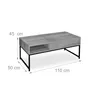 Relaxdays Couchtisch aufklappbar, HBT: 45x110x50 cm, Produktbild-Vorschau 4