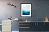 MuchoWow® Gerahmtes Poster Farbe - Meer - Blau - Abstrakt - Produktbild-Vorschau 5