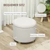 HOMCOM Pufka z schowkiem Okrągła pufka z pokrywą 60 x 60 x Podgląd zdjęcia produktu 5