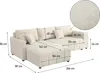 Ecksofa mit Schlaffunktion aus Chenille-Stoff 3-Sitzer - Produktbild-Vorschau 5