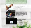 Instructions for installing printer cartridges with three steps illustrated. Produktbild-Vorschau