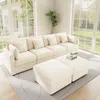 Merax 4-Sitzer Ecksofa U-/L-förmiges, Modulares Chenille Produktbild-Vorschau 3