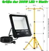 JOIEYOU LED Baustrahler 2x 200W Arbeitsleuchte mit Stativ Produktbild-Vorschau 2