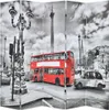 Raumteiler klappbar 200 x 170 cm London Bus Schwarz-Weiß Produktbild-Vorschau 1