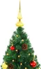 vidaXL Albero di Natale artificiale con luci e palline Anteprima dell’immagine prodotto 4