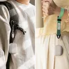 Collage showing two different ways to use a beige AirPods Pro case with a strap. Náhľad obrázku produktu
