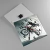 Wanduhr - Quadrat - Glasuhr - Motor Sport Helm - 40x40cm - Produktbild-Vorschau 2