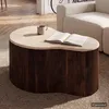 home24 Couchtisch - Travertin Nachbildung / Eiche Dunkel Produktbild-Vorschau 2