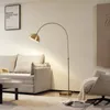 Łukowa lampa podłogowa Lindby Lennart, antyczny mosiądz, Podgląd zdjęcia produktu 3