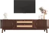 Buffet TV - Table basse en bois naturel avec portes et Voir les images du produit 5