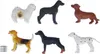 10x Hunde Aufstellfigur Miniblings Gummitier Haustier Hund Produktbild-Vorschau 3