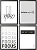 4er Poster Set Premium Bilder Motivation Spruch Kunstdruck Produktbild-Vorschau 1