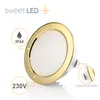 Sweet LED Möbel Einbaustrahler 4x Einbauleuchte Bad Gold Produktbild-Vorschau 2