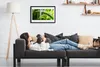 Bild 60x40 MDF-Rahmen Wandkunst Pflanze Gras Dew Drops Produktbild-Vorschau 3