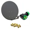 PremiumX SAT Anlage 80cm Antenne GreenDiamond Quad LNB 8x Produktbild-Vorschau 1