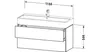 Waschtischunterbau L-CUBE 544x1184x459mm taupe taupe Produktbild-Vorschau 2