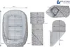 Babynestchen 5tlg Babynest Babydecke Steckkissen Produktbild-Vorschau 2