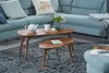 A living room scene with a sectional sofa, coffee tables, and a rug. Produktbild-Vorschau