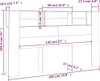 vidaXL Čelo postele s policami biele 180x18,5x104,5 cm Náhľad obrázku produktu 6