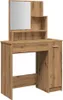 vidaXL Toaletní stolek se zrcadlem Artisan dub 86,5x35x136 Náhled obrázku produktu 3