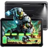 A rugged tablet displaying a superhero image and product specifications. Produktbild-Vorschau