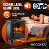 DEUBA® Caminetto Elettrico 2000W Termocamino Luce LED Anteprima dell’immagine prodotto 2