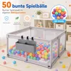 Laufstall Baby 120x120cm, Laufgitter Baby mit Matratze und Produktbild-Vorschau 13