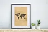 MuchoWow® Gerahmtes Poster Weltkarte - Vintage - Papyrus - Produktbild-Vorschau 6