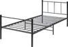 A black metal bed frame on a white background. Náhľad obrázku produktu