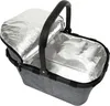 An open insulated shopping basket with a silver interior and a gray exterior. Anteprima dell’immagine prodotto