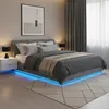 LED Polsterbett 'Tröstiar' mit Bettkasten Leinen 180 x 200 Produktbild-Vorschau 1