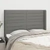 vidaXL Kopfteil mit Ohren Dunkelgrau 147x16x118/128 cm Produktbild-Vorschau 2