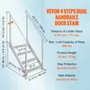 A diagram of a dock stair with dimensions and specifications. Produktbild-Vorschau