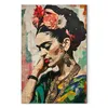 Arte Murale XXL Frida Kahlo 80x120 cm 1 pezzo Decorazione Anteprima dell’immagine prodotto 2