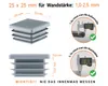 Lamellenstopfen für Vierkantrohr 25x25 mm Grau 50 Stück Produktbild-Vorschau 2