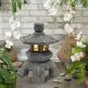 Dopwii Gartenleuchte Solar-pagoden-laterne,Japanische Stil, Produktbild-Vorschau 6