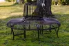 Gartenbank Set Bank Antik-Stil Garten Metall Eisen braun Produktbild-Vorschau 3