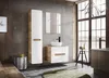 Badezimmerschrank mit Wäschekorb "Panay"  Weiß - Goldene Produktbild-Vorschau 6