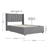 Juskys Polsterbett Savona 120x200 cm - Bett mit Stauraum, Produktbild-Vorschau 13