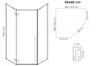 Rea Duschkabine Diamond 90X90 Black Produktbild-Vorschau 7